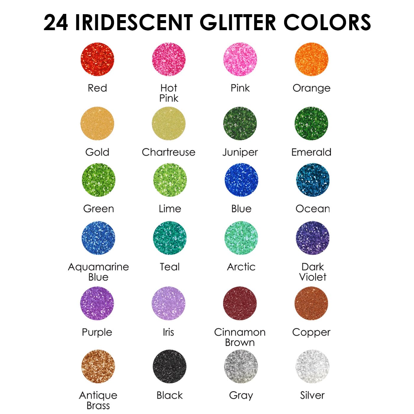 Grabie Glitter Markers, 24 Pack Extra Fine Tip Acrylic Paint Markers, Quick-Drying Water-Based Metallic Glitter Pens for Paper,Card Making, Canvas, Fabric, DIY Craft Supplies for Adult & Kids