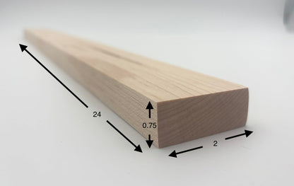 Maple Hardwood Boards 2" x 0.75" x 12" – Premium S4S Craft Wood – Surfaced 4 Sides – Ideal for Woodworking, CNC, Laser Cutting & DIY Projects