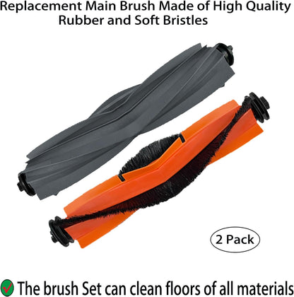 Replacement Parts for Dreame X30 Ultra / L10s Pro Ultra Robot Vacuum, 1 Main Brush, 1 Rubber Brush, 4 Side Brushes, 4