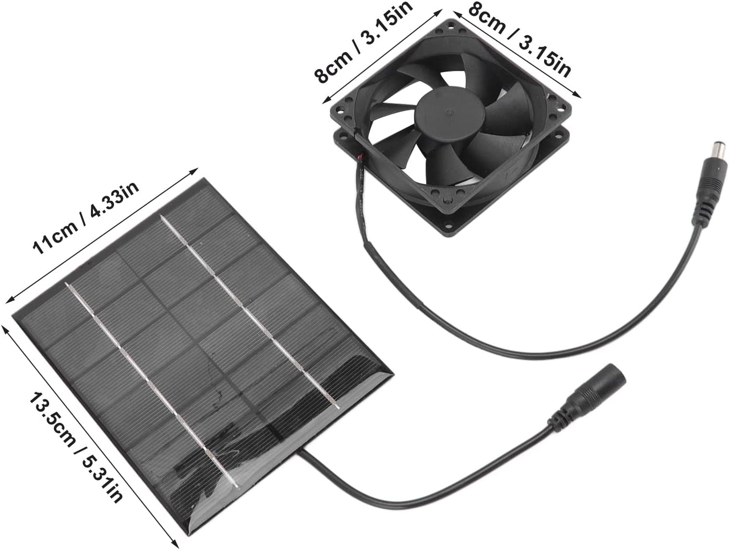 Solar Panel Fan Kit - Mini Solar Powered Exhaust Fan for Greenhouse, Chicken Coops, Sheds, and Windows
