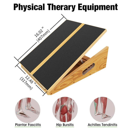 Professional Wooden Slant Board, Adjustable Incline Board and Calf Stretcher, Slant Board for Calf Stretching, Balance Stretch Board