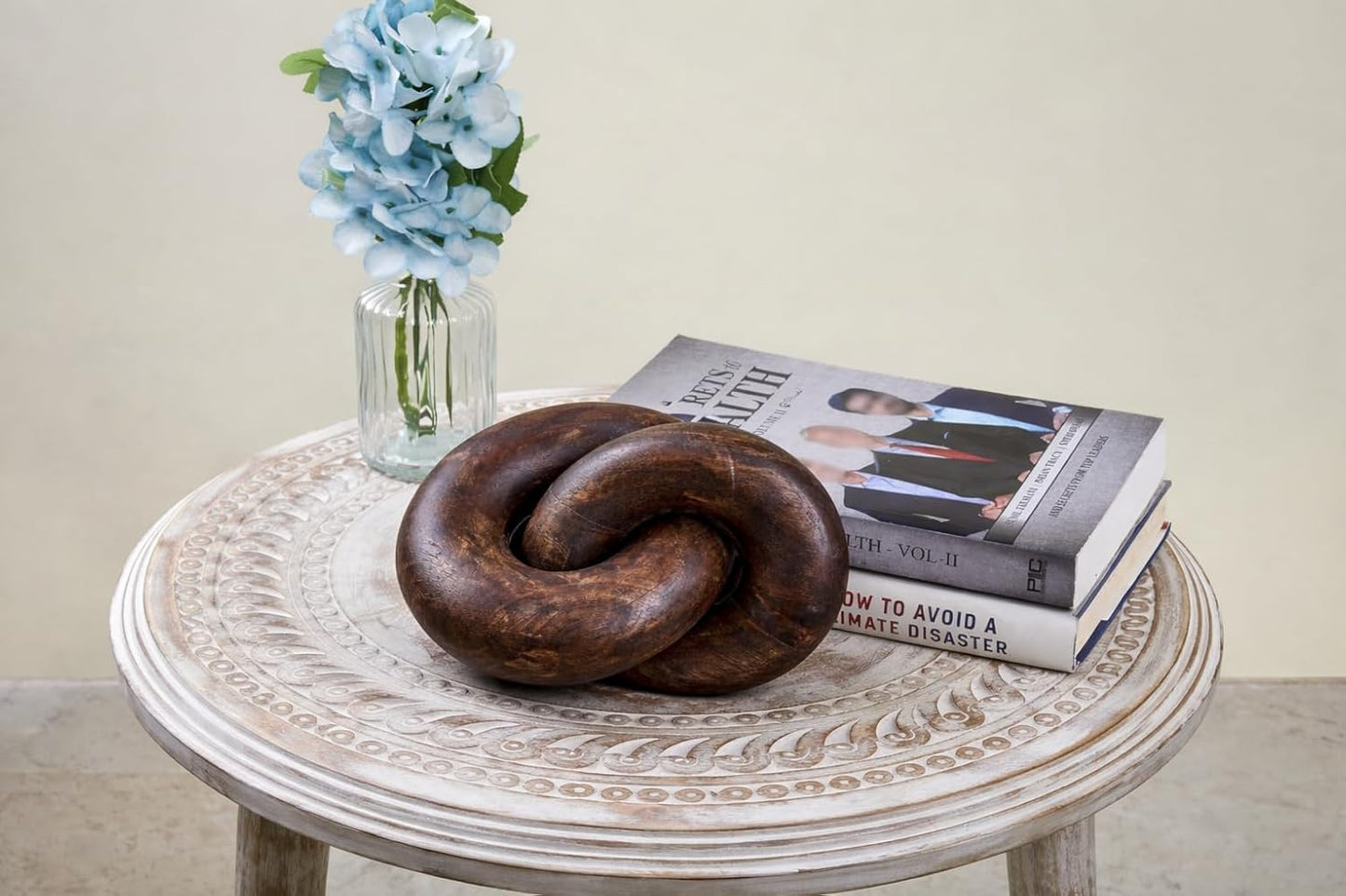 Knot Coffee Table Home Console Table Decor Items Book Shelf Decor Accents Living Room Wood Knot Decor Chain Link Decor