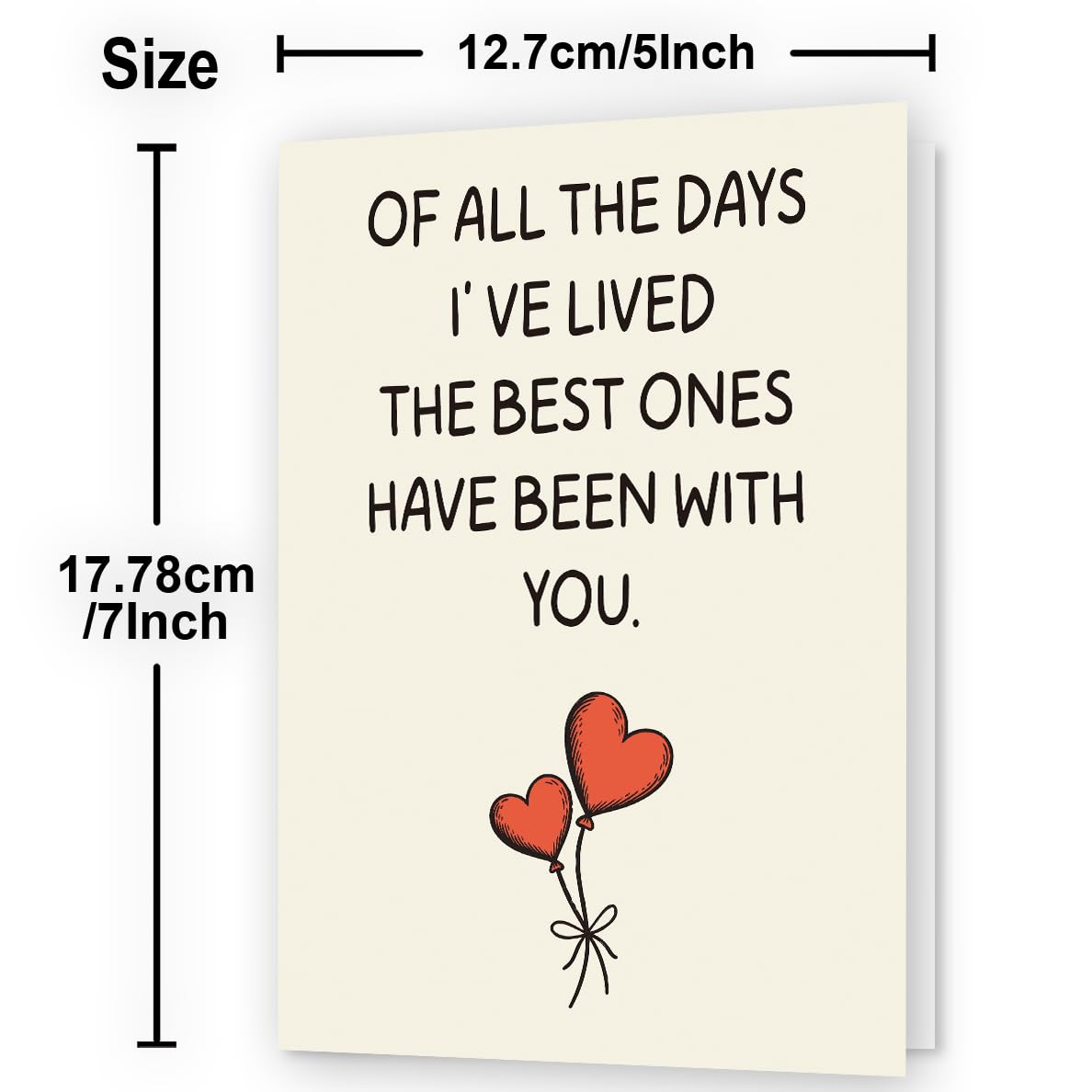 WowBefun Happy Anniversary Card & Gifts for Men, Women, Husband, Boyfriend, Wife, Girlfriend, Him, Her, Valentine Day Gifts, Card, To Husband, Wife