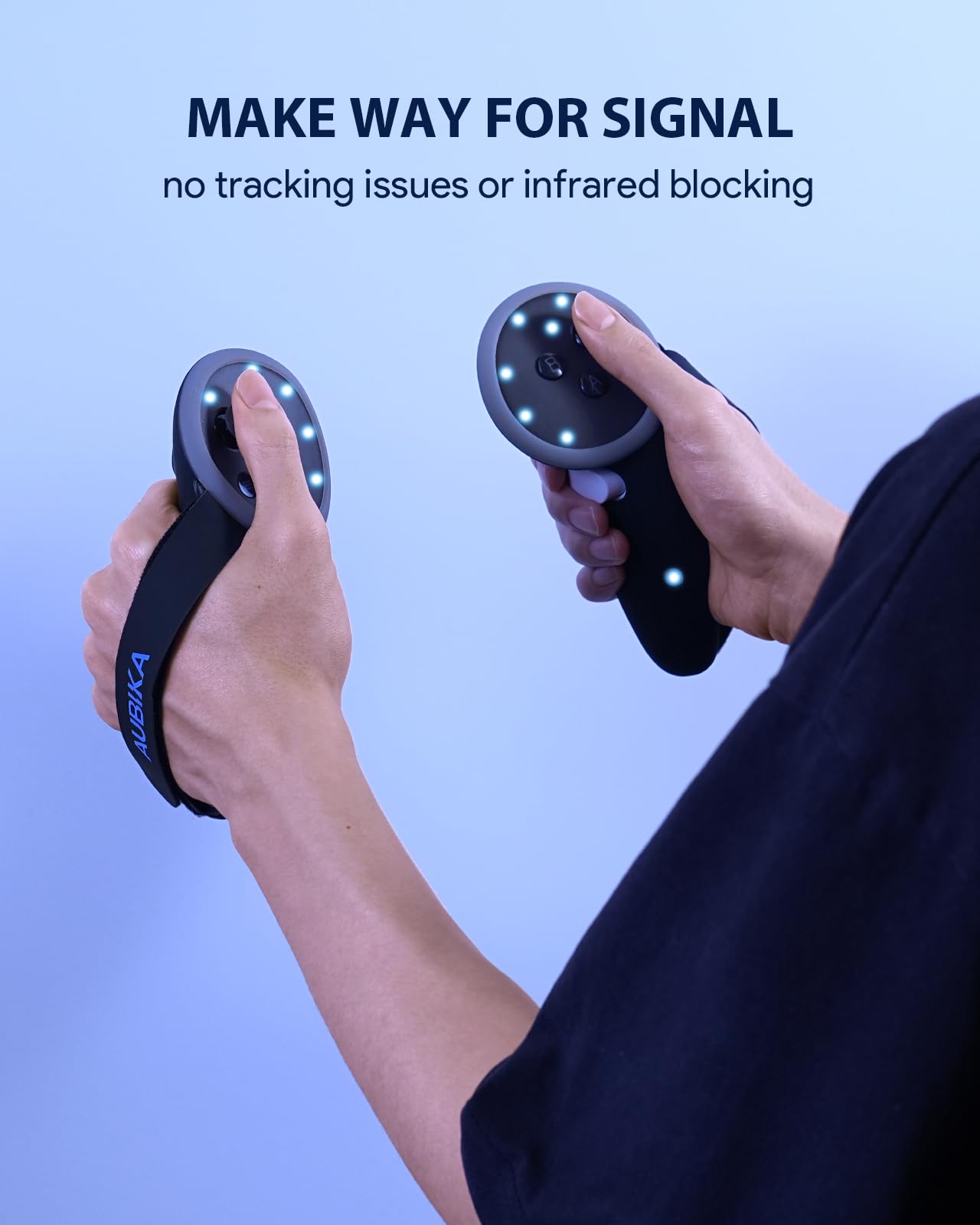 Aubika Rechargeable Controllers Grips for Meta Quest 3S/Quest 3, Oculus Quest 3S/Quest 3 Charging Grips Cover Accessories, with 2 Batteries Replacement, Protector in VR