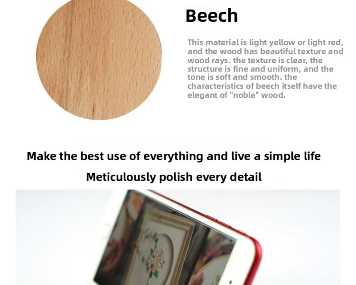 QIZUOLIFE Wooden Embroidery Hoop Stand Display Frame & Phone Holder for 7-10 Inch Hoops (3-Pack) Natural Wood Craftsmanship, 2-Tier Groove Design, Versatile Display and Home Decor