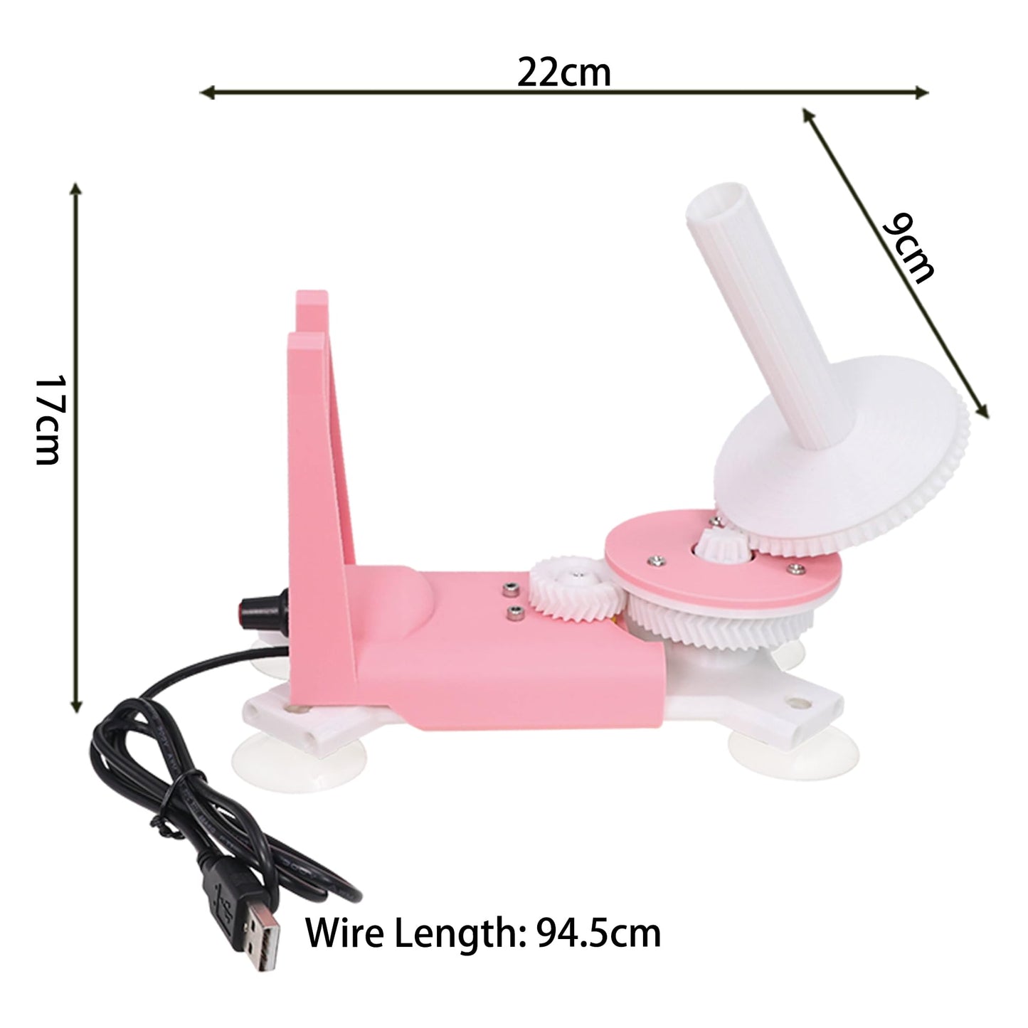 Electric Yarn Winder -Automatic Yarn Spinner Yarn Ball Winder for Crocheting, Compact Yarn Cake Winder Adjustable Speed Ideal for Crochet Lovers (Pink)