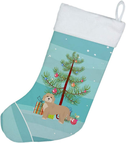 Caroline's Treasures CK3810CS Cavachon Christmas Tree Stocking, Holiday Decor for Fireplace