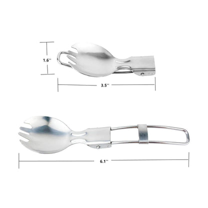 CCyanzi 1200ml Collapsible Camping Bowl Silicone Food Storage Container with Lid and Foldable Stainless Steel Fork Spoon, for Picnic, Travel, Camping, RV, Fridge and Microwave Bowls
