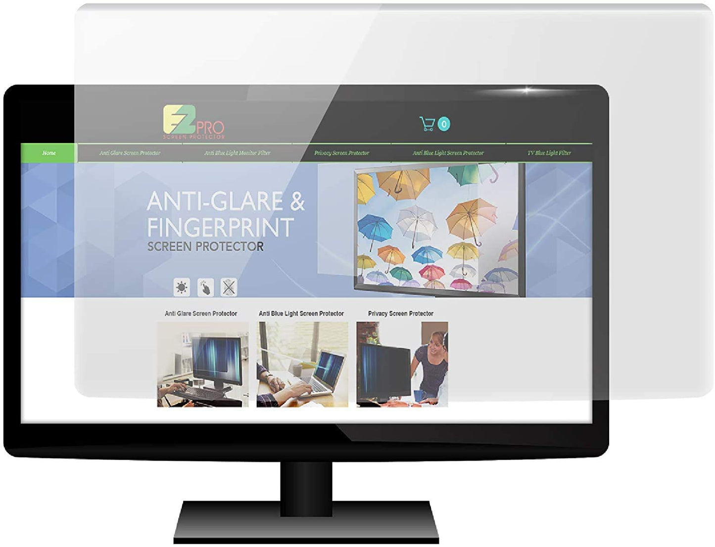 Anti Blue Light Screen Filter for 27 Inches Widescreen Desktop Monitor (Does NOT fit 27" iMac), Blocks Excessive Harmful Blue Light, Reduce Eye Fatigue and Eye Strain