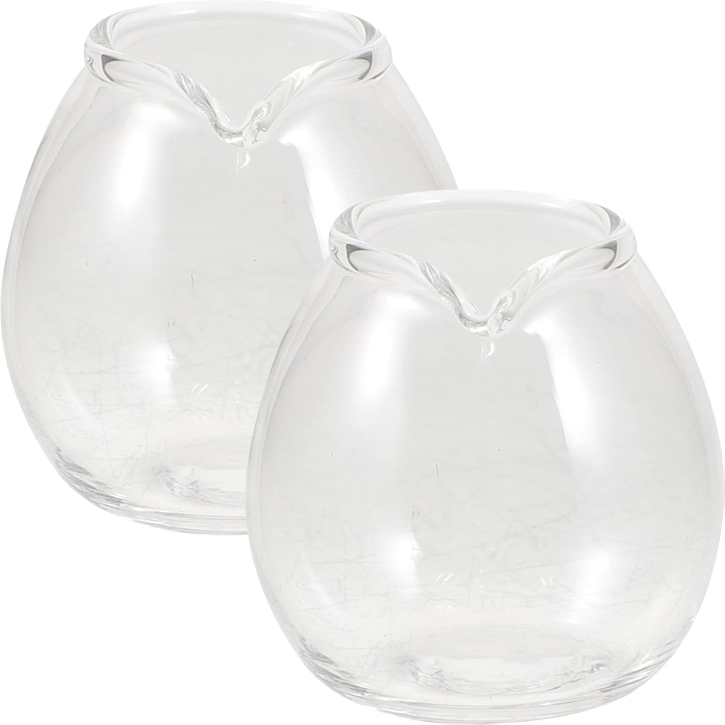 BESTOYARD Mini Glass Milk Cup Pitcher Set, 2 Pcs for Sauce, Maple Syrup, Coffee, Espresso Shots, and Tea