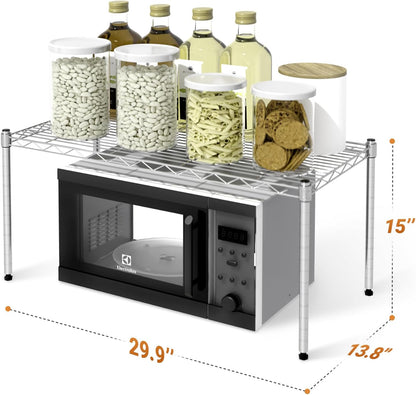 1-Tier 29.92" 13.78" 14.96" Simple Deluxe Shelving Unit, W x D x H Steel Organizer Wire Rack, Chrome