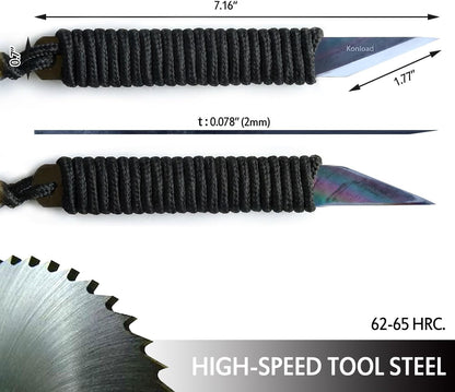 Konload Kiridashi Knife Right Hand for Woodworking, Marking, Scribing, Carving, Whittling, Professional Handmade Kiridashi Knife-Black