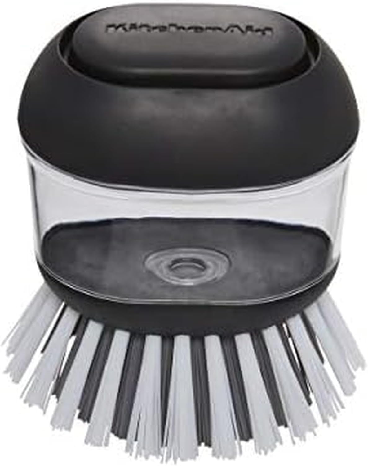 2.95 2.17 3.54 inches, KitchenAid Soap Dispensing Palm Brush with Built in Easy to Fill Soap Dispenser, Non Slip Grip