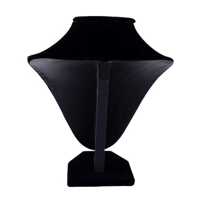 Black Velvet Jewelry Necklace Bust Display Stand - 9 Inch Organizer for Retail Store and Home Use