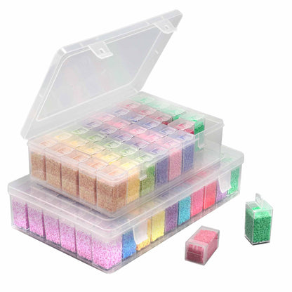 Diamond Painting Storage Containers with Lids - 40PCS Portable Transparent Plastic Set - Perfect for Diamond Art Storage, Diamond Art Supplies, Diamond Art Accessories & Diamond Art Kits for Beginners