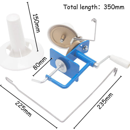 LAMXD Needlecraft Large Jumbo Metal Yarn/Wool/String/Fiber Ball Winder Hand Operated,10-Ounce,with Umbrella Swift Yarn Winder, Hand Operated Ball Winder Holder,for Swift Winding Lines, Laces, Yarns