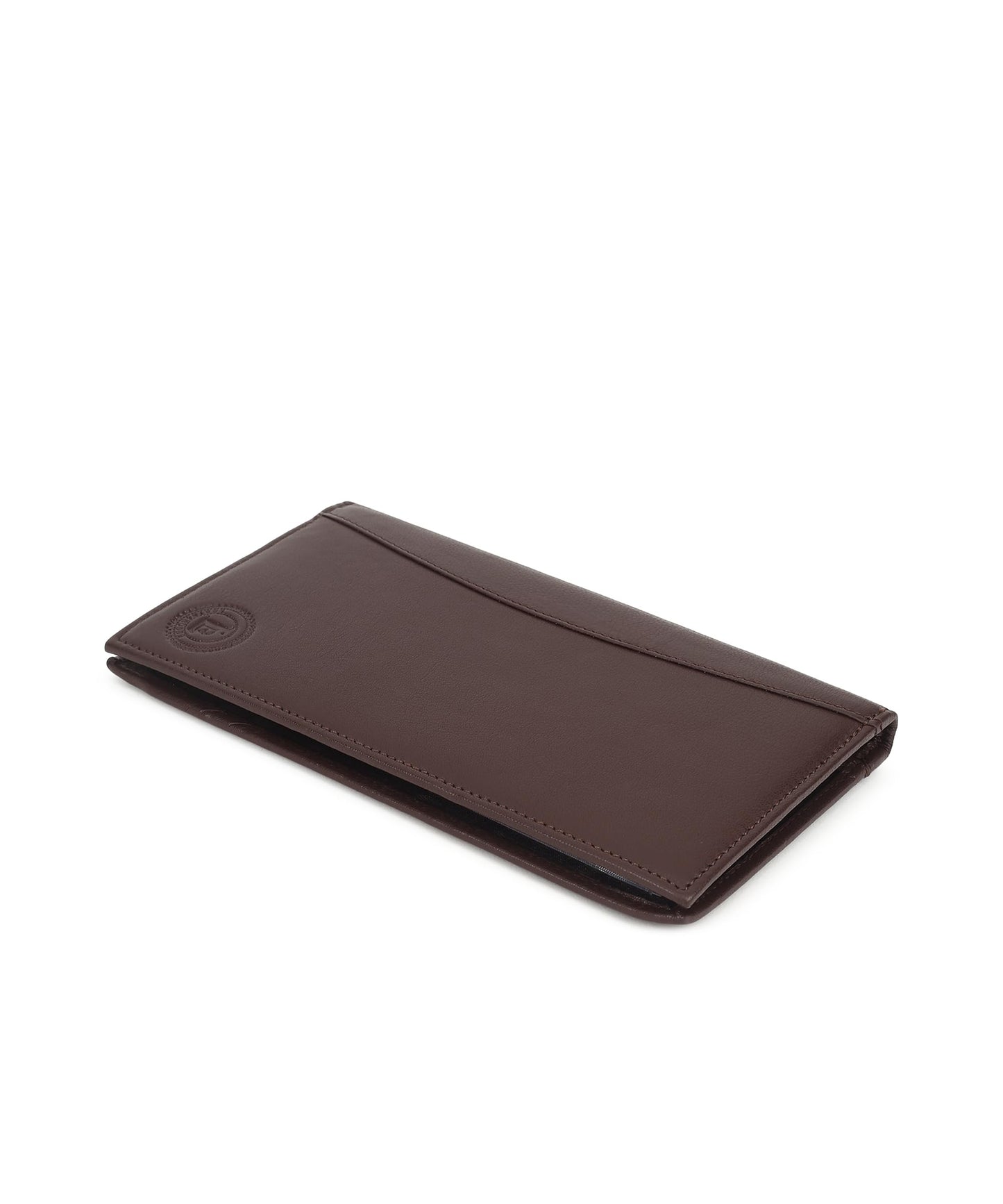Leather Executive Business Credit Card Book Holder Professional Card Organizer -Clear Slots (Dark Brown)