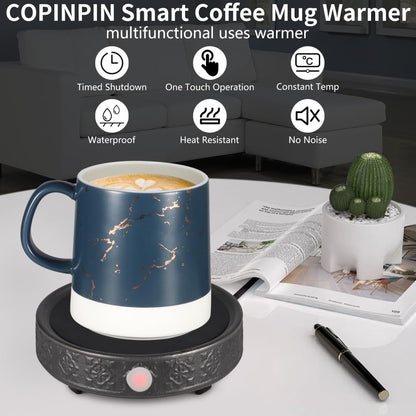 Mug Warmer for Desk, Auto Shut Off Coffee Cup Warmer, Candle Warmer Plate with Timer (2h/4h/8h), Black.