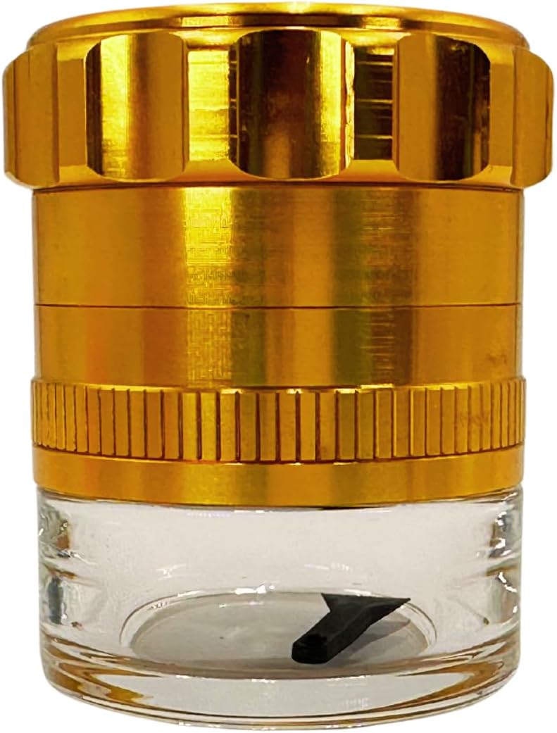 2.5 inch 2.5 Inches 3 Inches) Spice Grinder. herb grinder with jar attached. Jar offers a larger storage capacity.
