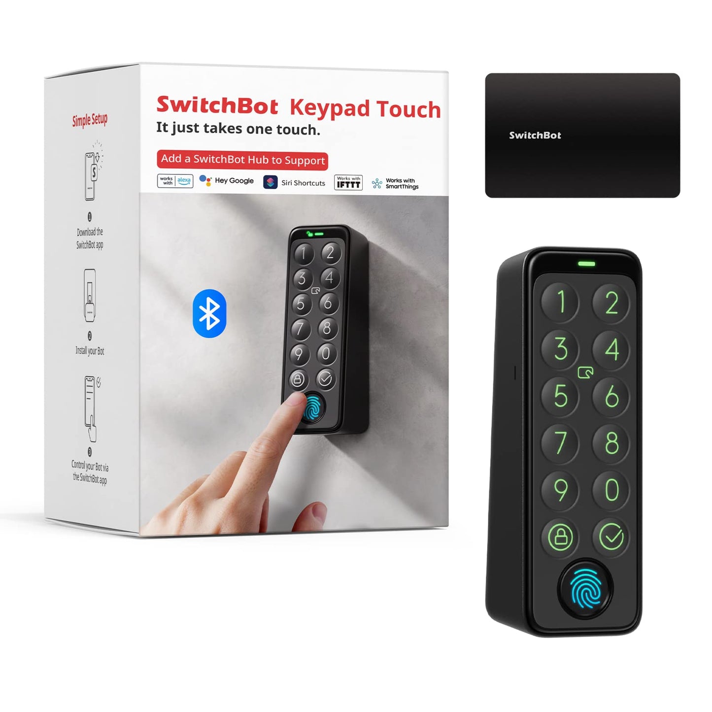 SwitchBot Smart Lock WiFi, Keyless Entry Door Lock, Smart Door Lock Front Door, Electronic Smart Deadbolt, Fits Your Existing Deadbolt in Minutes,Great for Airbnbs, Vacation Rentals and More
