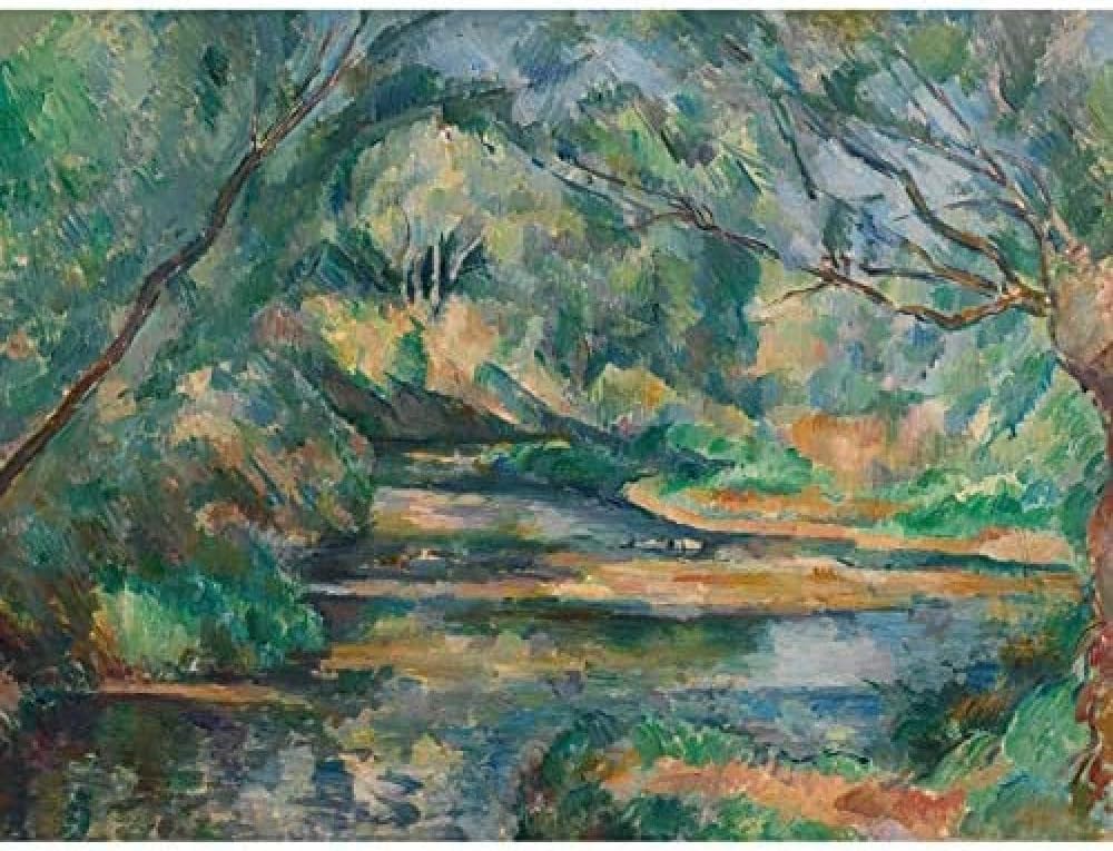 Cezanne The Brook Landscape Unframed Wall Art Print, Premium Home Decor Poster