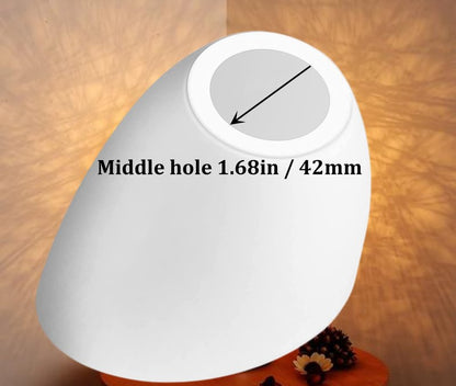 ZUDKSUY 5 pcs E26 Plastic Horseshoe Lampshades, White PE Lamp Shade with 42mm (1.65") Hole for Table Lamps & Pendant Lights Cover Replacement