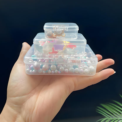 Bead Organizers and Storage-28 Pcs Small Plastic Boxes,Mini Clear Plastic Storage Boxes with Lids,for Jewelry Making Organizer,Containers Hair Accessories, Earrings,Crafts,Sewing Supplies Bead Storage