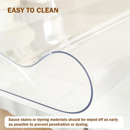 20 60 Inch 1.5mm Royhom Clear Table Protector x - Thick Plastic Table Cover, Clear Table Cover Protector Rectangle