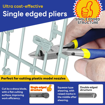 stedi 4.7-inch Model Nipper, with Ultra-thin Single-edge and Blade Case Plastic Model Tools for Gundam Repairing Plastic Model and Fixing，Blue