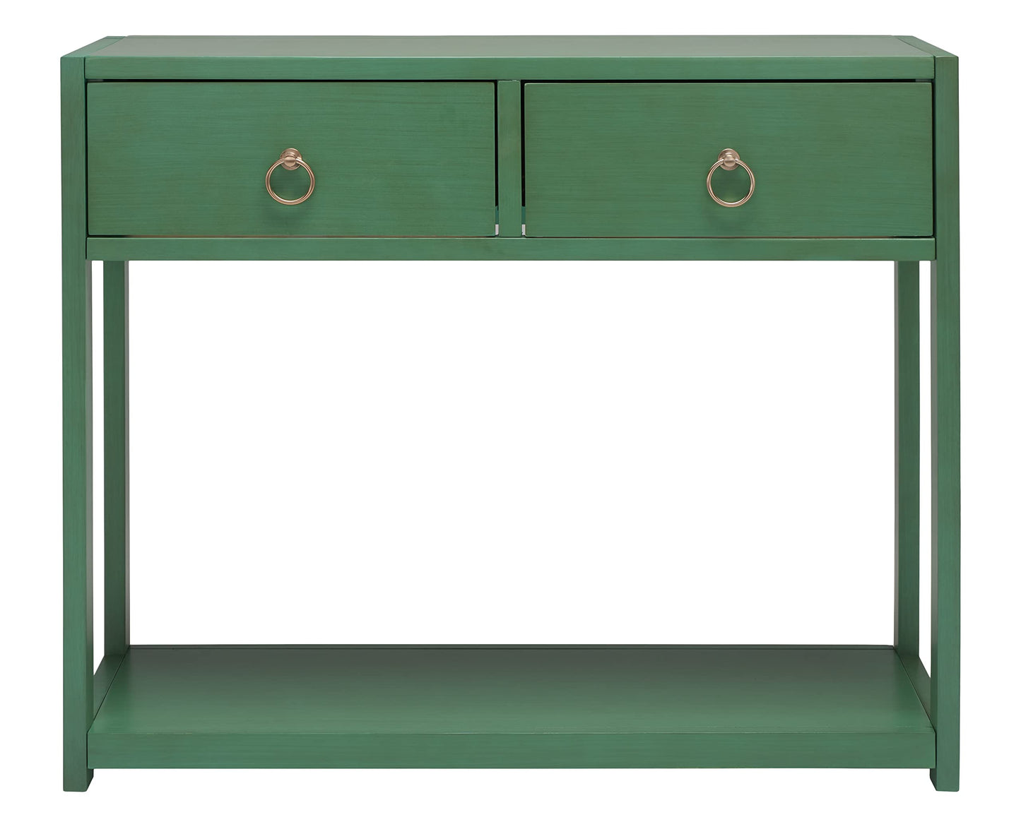 SAFAVIEH Home Collection Sadie Contemporary Turquoise Green 2-Drawer Console Table (Fully Assembled)
