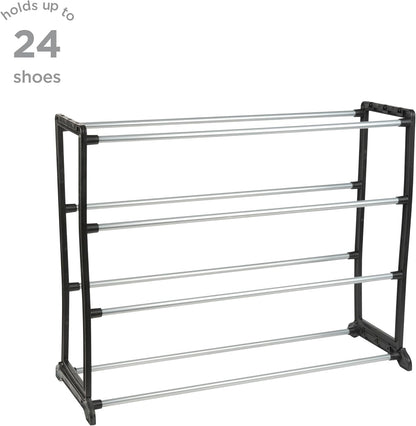 12 Closet Simplify Stackable Shoe Rack | Holds Pairs of Shoes | Maximize & Bedroom Space | Good for Sneakers | Boots |