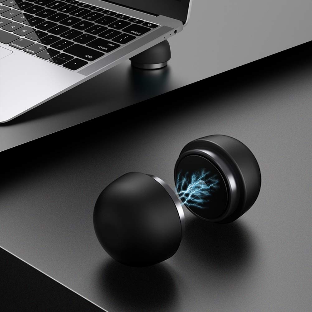 nediea Portable Laptop Cooling Pad, Ergonomic Laptop Stand Small Invisible Cooler Ball Magnetic Foot Heat for MacBook Pro/Air, More 12-17 Inches Tablet&Laptop
