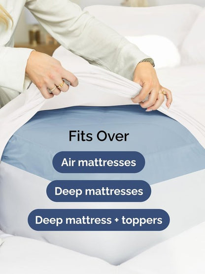 Extra Deep Twin Sheet Set by Comfy Hotel - 3-Piece Breathable Cooling Bed Sheets - Fits 18-24 Inch Mattresses - Ultra Soft, Wrinkle & Fade Resistant - Luxurious White Bedding