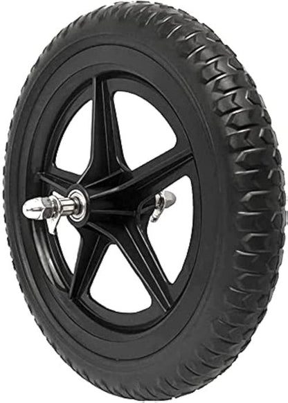 EIRONA 12 Inch Balance Bike Replacement Wheel, EVA Foam Balance Bike Wheel Compatible with Strider, Black