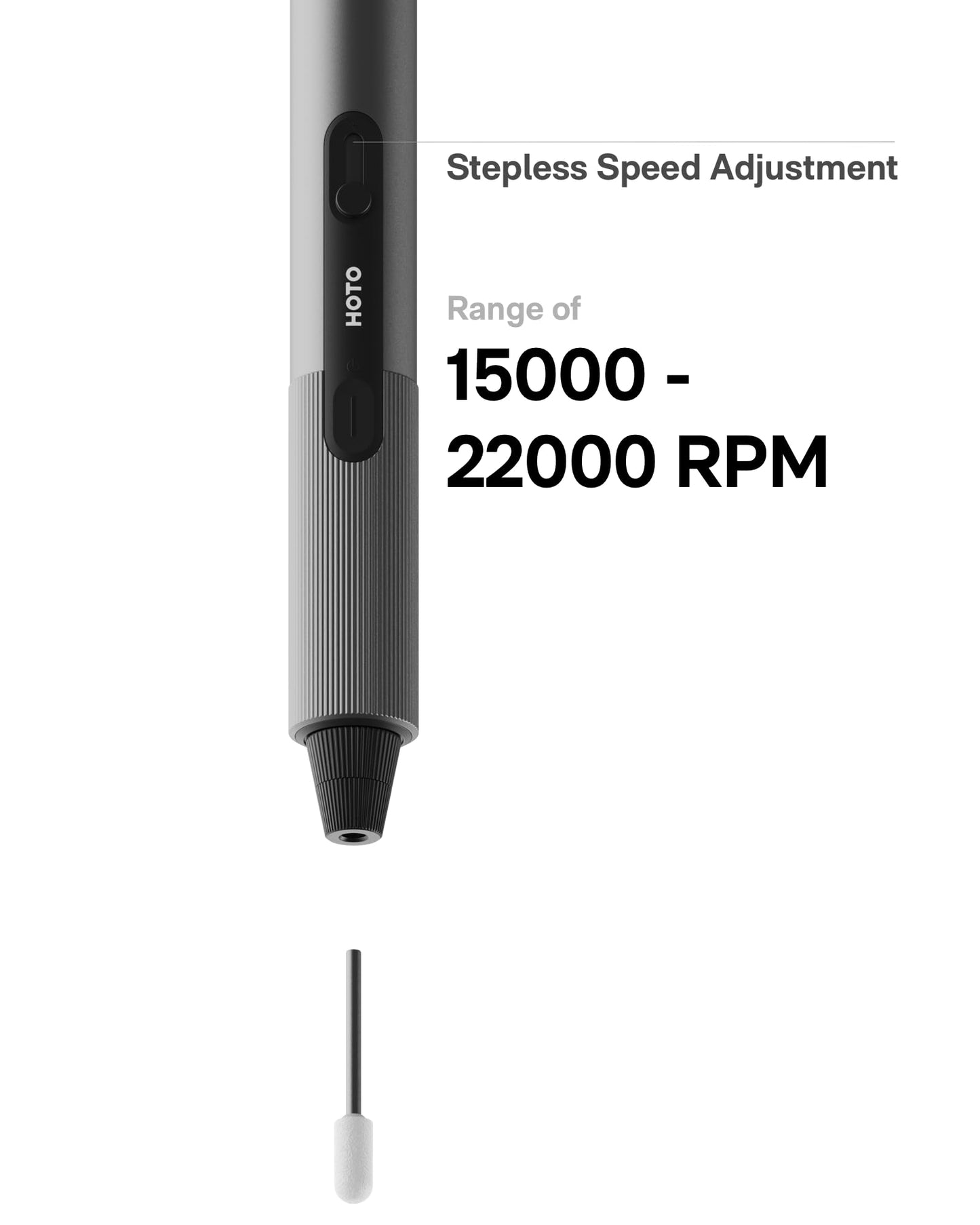 HOTO SNAPBLOQ R-A04 Mini Rotary Tool Kit, Cordless or Corded, Brushless Precision Engraving Pen, 22000RPM Variable Speed, 38 Accessories for 3D Printer Sanding, Polishing, Drilling, Carving DIY Craft
