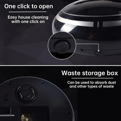 USB Rechargeable Automatic Vacuum Cleaner, Intelligent Floor Cleaner for Home or Office Sweeping Machines (Black)