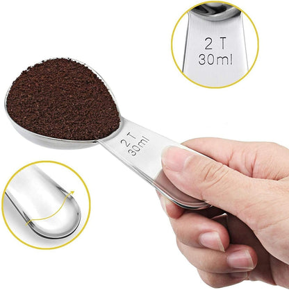izelokay 2 30ML Coffee Scoop, Stainless Steel Table Spoon