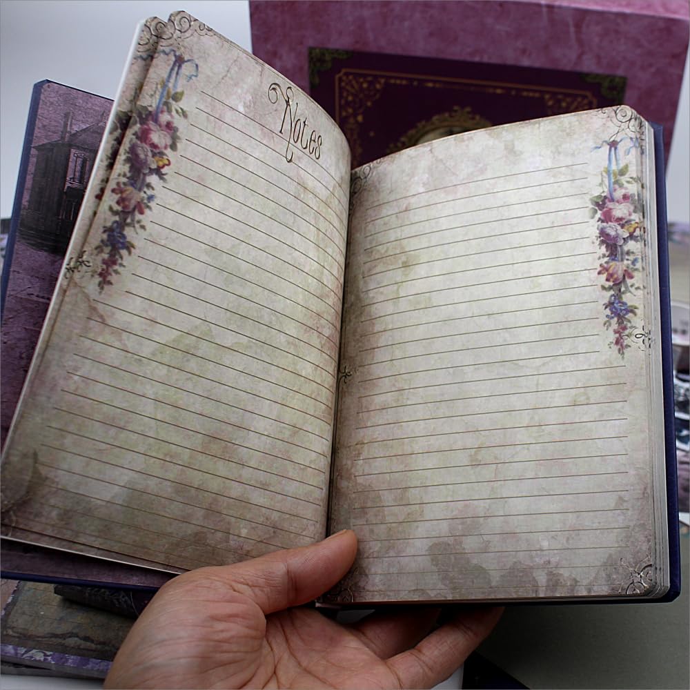 Diuhofart Ultimate Vintage Scrapbook Supplies & Junk Journal Kit - A6 Retro Notebook, Aesthetic Stationery Supplies, Craft Gift Set for Women, Perfect for Journaling & Scrapbooking