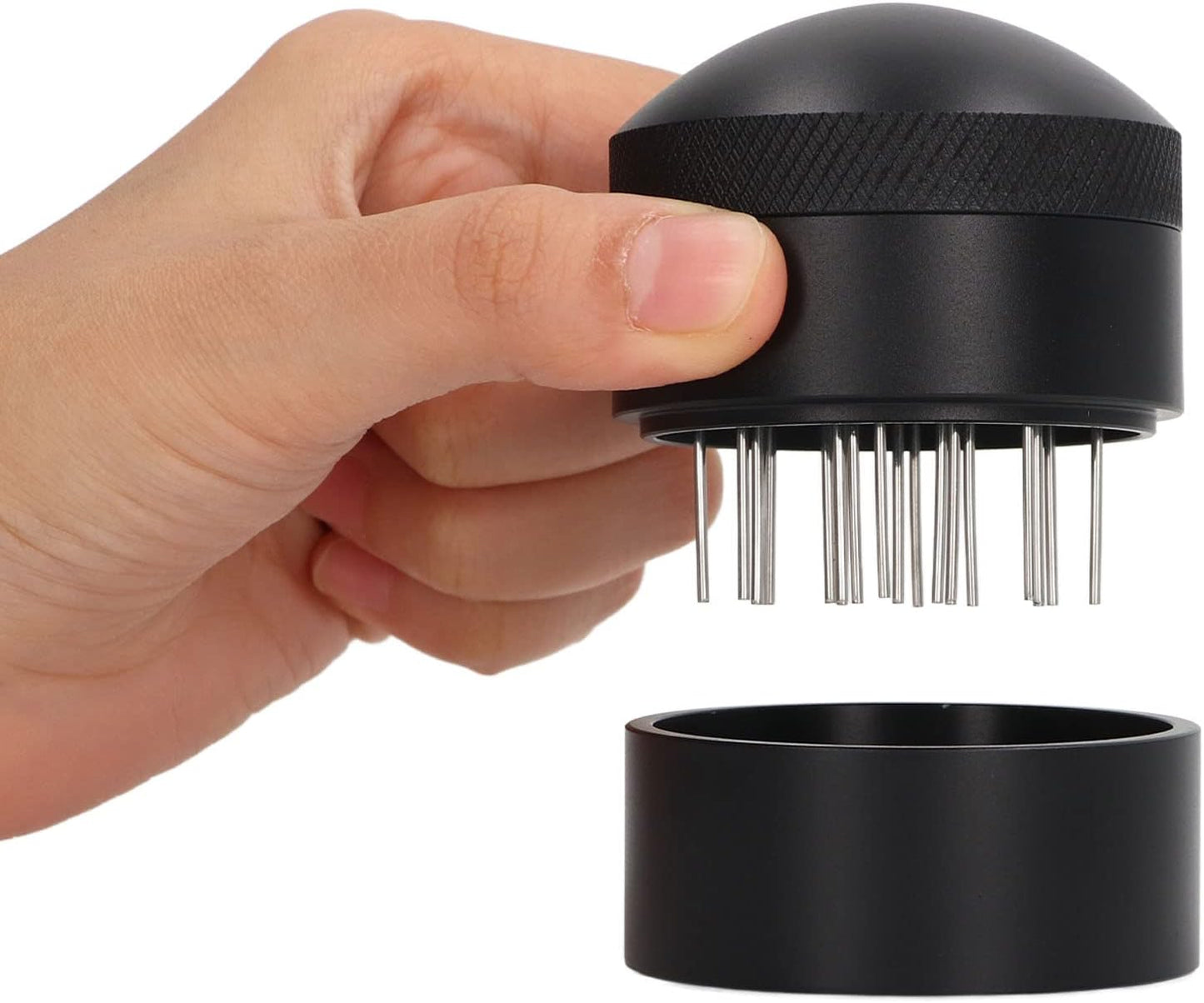 Stainless Steel Espresso Coffee Stirrer - Needle Coffee Stirring Distribution Tool with Base for Professional Barista