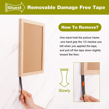 Double Sided Tape Heavy Duty, 1IN x 16.5FT Removable Mounting Tape, No Damage Wall Tape Damage Free Picture Hanging Strips, Strong Adhesive Strips Foam Tape for Poster Art Craft Home Office Decor