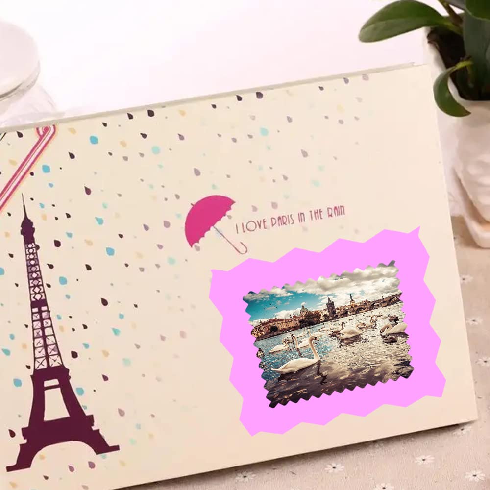5 PCS Metal Die Cuts Irregular Edges Ruler, AIFUDA 8.4 Inches Craft Tear Rulers Embossing Stencils Paper Tearing Rulers for Scrapbooking Craft Decor