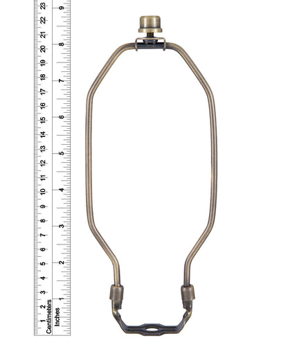 B&P Lamp® Antique Brass Finish Table Lamp Wiring Kit with a 7 Inch Harp and Push-Thru Socket