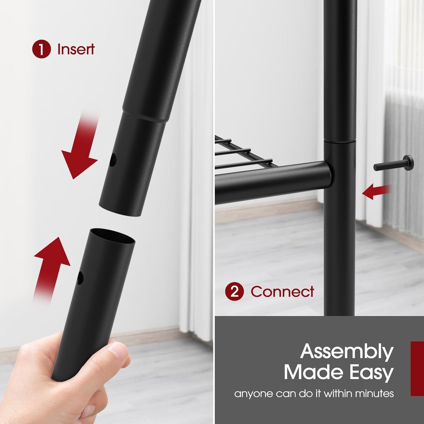 Sakugi Storage Shelves - Heavy Duty 4-Tier Shelf Organizer for Garage, Pantry & Closet | 33" W x 12.6" D x 57.2" H, Black