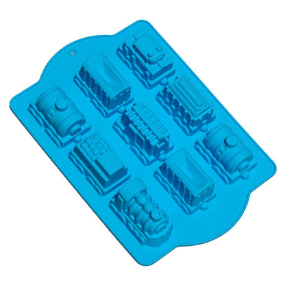 XMOX Large 9.6 Inch 3D Choo Choo Train Chocolate Mold Car Silicone Mold Candle Wax Soap Epoxy Resin Clay Mould Cake Molds DIY Handmade Hand Crafts