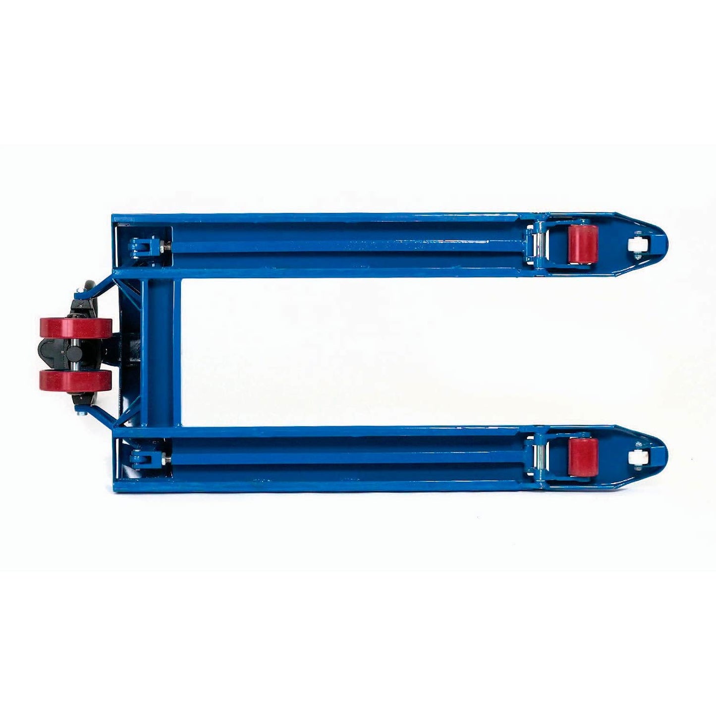 Global Industrial High Capacity Pallet Jack with 27" W x 36" L Forks, 6600 Lb. Capacity, Manual Duty Truck for Warehouse, Manufacturing and Retail, Blue Powder Coat Finish