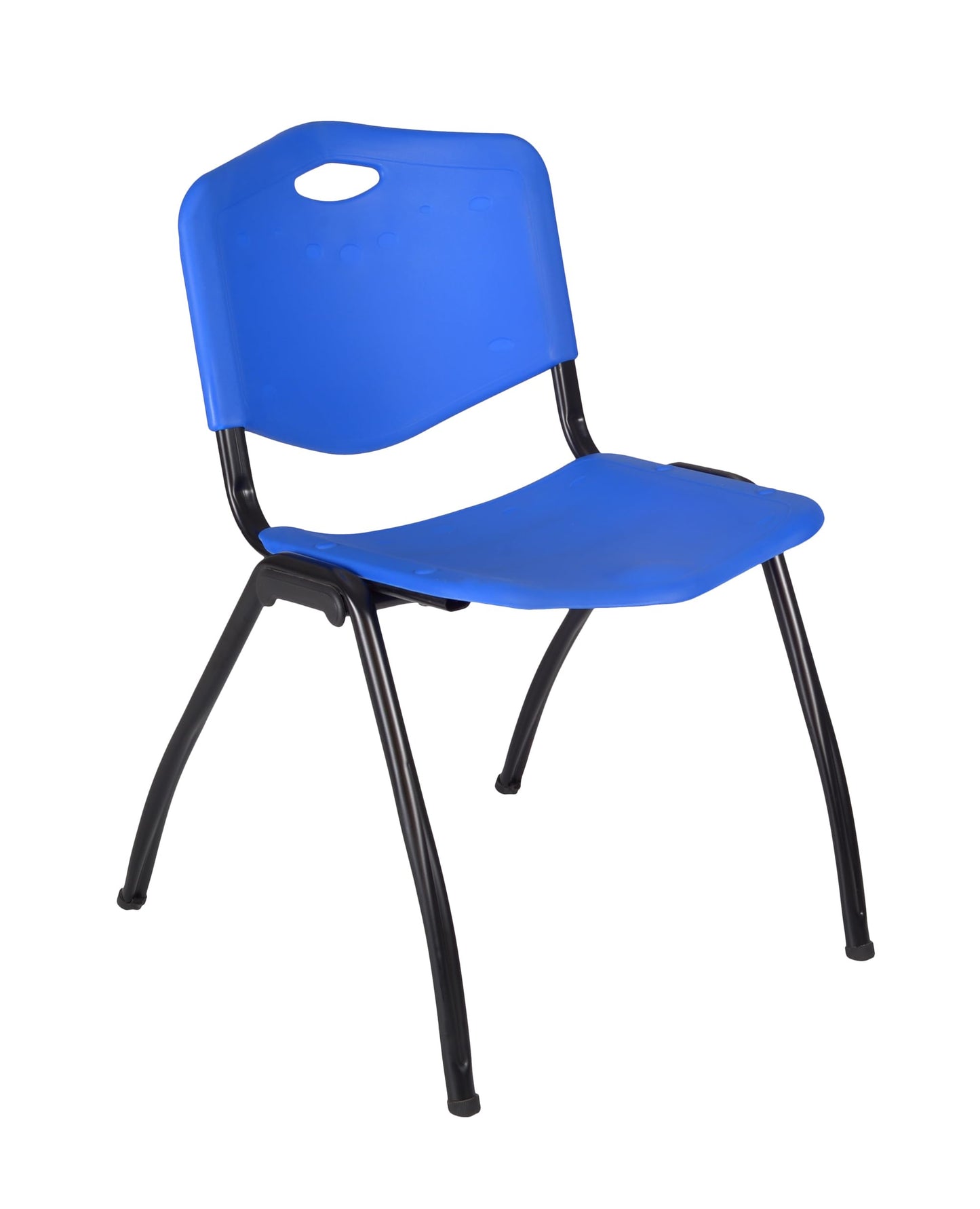 Regency Kobe 72 x 30 in. Flip-Top Training Nesting Table- Noble Oak, 2 M Stack Chairs- Blue