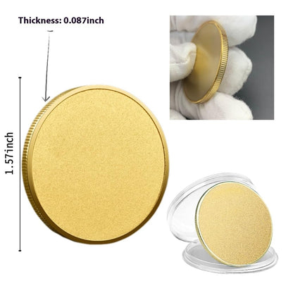 10PCS Blank Brass Coins for Laser Engraving - 40mm Unfinished Challenge Coin Blanks, Engravable Metal Coins for DIY, Customization, Memorial, Gift