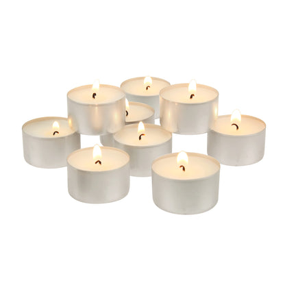 Stonebriar Unscented Long Burning White Tealight Candles, Bulk Pack, 6-7 Hour Burn Time, Smokeless Tealights for Parties, Weddings, Home, 200 Count