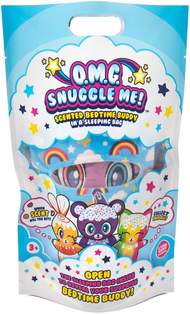 Scentco OMG Snuggle Me! Bedtime Buddies (Sleeping Bag Series), Scented Surprise Collectible 10 inch Plush Toys (Mystery Blind Bag)