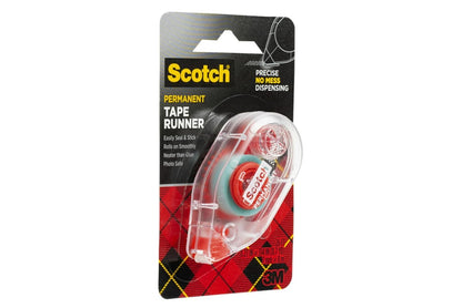 3M 6061 Scotch Double Sided Adhesive Roller Tape Runner, Permanent, Acid-Free, Photo-Safe Adhesive for Scrapbooking, Photo Mounting, and Crafts, 0.27 in x 26 ft per Roller, Pack of 6